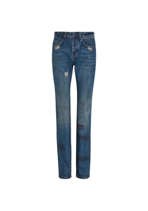 AARON ESH distressed-effect stained jeans - Blue