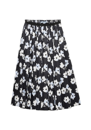 Prada pleated poplin skirt - Black