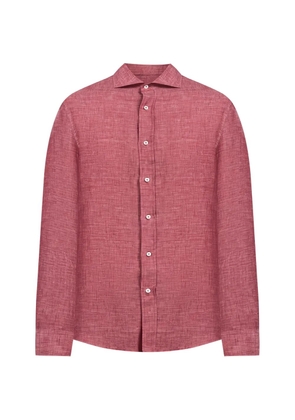Brunello Cucinelli button-down linen shirt - Red