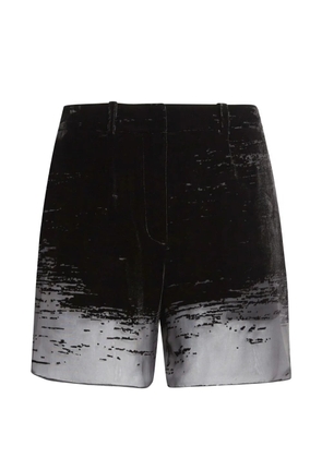 Grace Ling Glitch sheer-effect shorts - Black