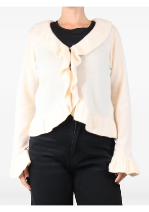 SHYLA frilly cashmere cardigan - Neutrals