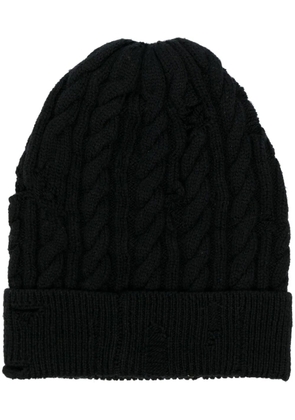 Roberto Cavalli distressed-effect beanie - Black