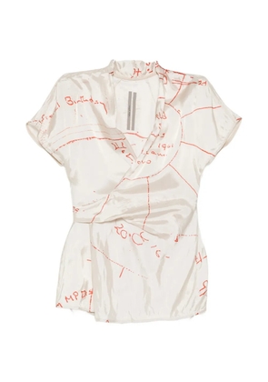 Rick Owens Wrap SS blouse - Neutrals