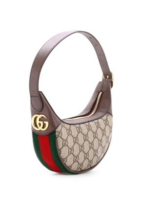 Gucci Pre-Owned Ophidia Half Moon Bag GG Coated Canvas Mini hobo bag - Brown