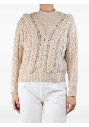 MARANT ÉTOILE braided fleck sweater - Neutrals