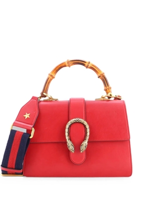 Gucci Pre-Owned Dionysus Bamboo Top Handle Bag Leather Medium satchel - Red