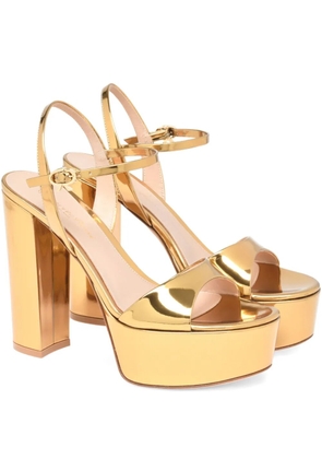 Gianvito Rossi platform heeled sandals - Gold