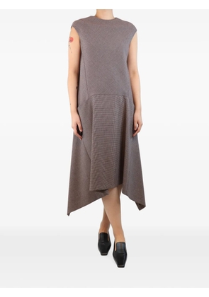 Balenciaga Pre-Owned houndstooth-print midi dress - Brown