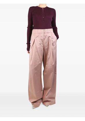 Dries Van Noten Pre-Owned patch-pocket pleated trousers - Neutrals