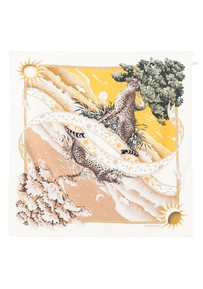 Ferragamo Day & Night-print scarf - Neutrals