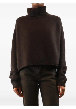 Lisa Yang high-neck sweater - Brown