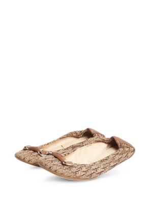 Christian Dior Pre-Owned monogram ballet flats - Brown