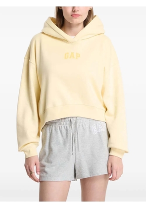 GAP logo-print cropped hoodie - Yellow