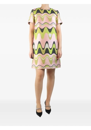 PUCCI Pre-Owned wave-jacquard mini dress - Pink