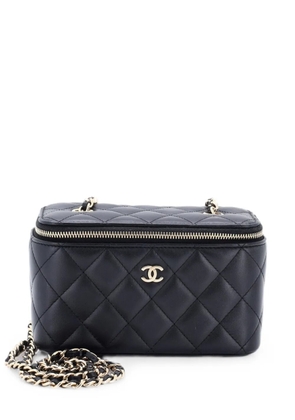 CHANEL Pre-Owned Classic Vanity Case with Chain Quilted Lambskin Small clutch bag - Black