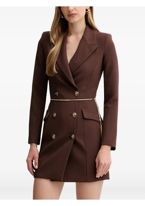 Elisabetta Franchi double-breasted mini dress - Brown