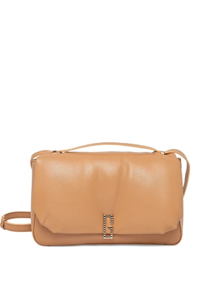 GUESS USA puffed leather satchel bag - Brown