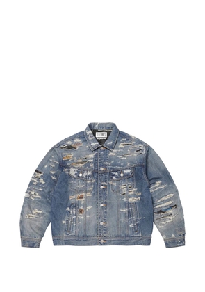 Supreme x MM6 Maison Margiela distressed denim jacket - Blue