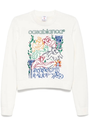 Casablanca embroidered jumper - White