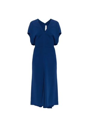 Victoria Beckham Edith V-neck cap-sleeve dress - Blue