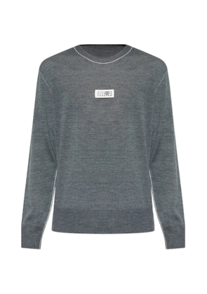 MM6 Maison Margiela logo-patch sweater - Grey