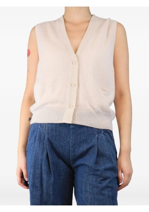 No Brand sleeveless V-neck cardigan - Neutrals