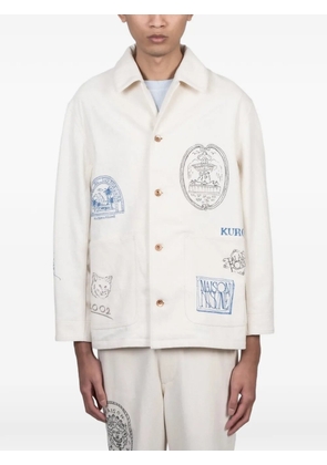 Maison Kitsuné x KURO Handwritten Postcard jacket - Neutrals