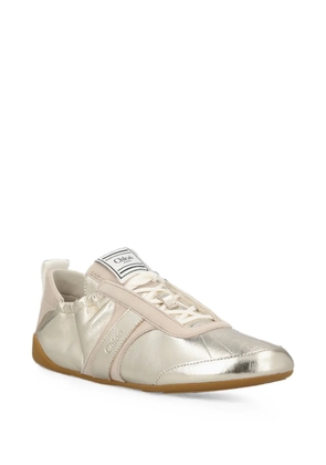 Chloé metallic leather sneakers - Gold
