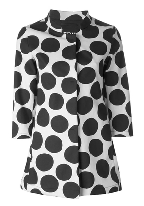 Herno polka dot print coat - White