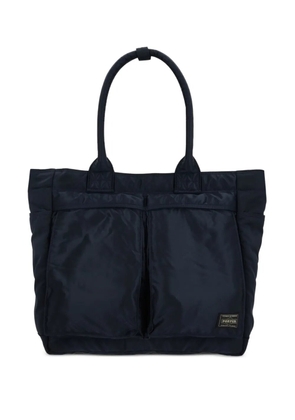 Porter-Yoshida & Co. double-handle logo-patch tote bag - Blue