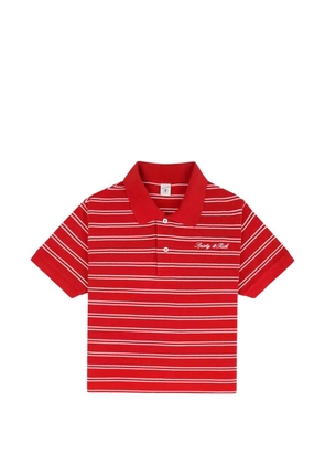 Sporty & Rich logo-embroidered polo top