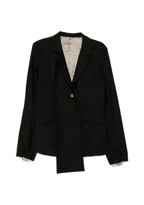 CHIAHUNG SU reversible lapel-scarf blazer - Black