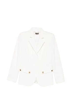 Elisabetta Franchi belted stud-embellished jacket - White