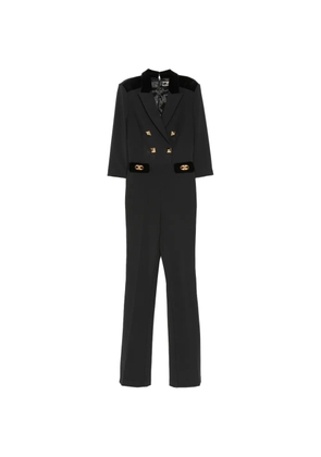 Elisabetta Franchi logo-plaque double-breasted jumpsuit - Black