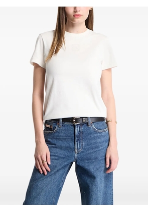 Calvin Klein logo-embroidered T-shirt - Neutrals