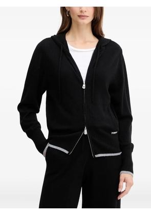 PINKO hooded ribbed knitwear - Black