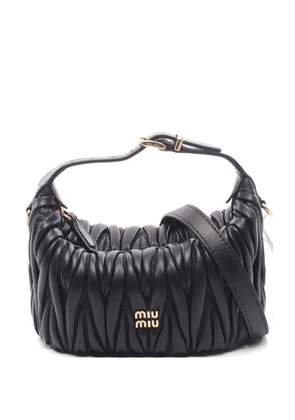 Miu Miu Pre-Owned 2020s matelassé leather shoulder bag - Black