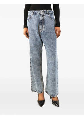 Alaïa Pre-Owned acid-wash denim jeans - Blue
