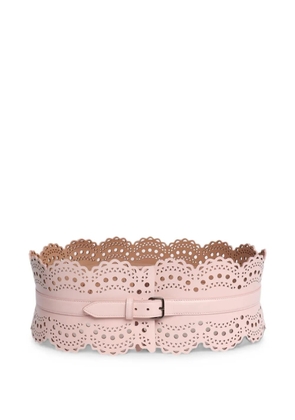 Alaïa Pre-Owned laser-cut bustier belt - Pink