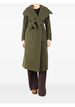 Sentaler belted ribbed-cuff coat - Green