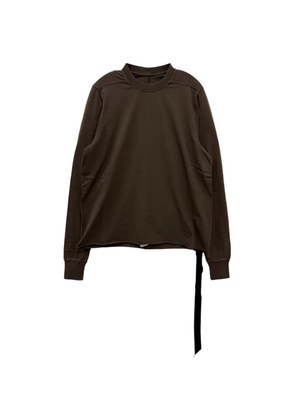 Rick Owens DRKSHDW strap-detail raw-cut sweatshirt - Brown