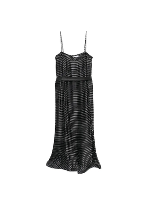 SIMONA CORSELLINI polka-dot pleated midi dress - Black