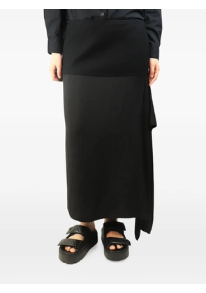 Jil Sander Pre-Owned asymmetric midi skirt - Black