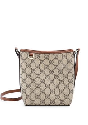 Gucci Pre-Owned GG Emblem GG Coated Canvas Nano bucket bag - Brown