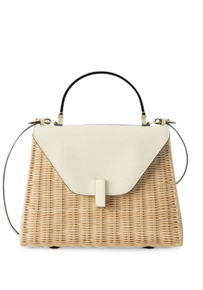 Valextra Iside leather-trim tote bag - Neutrals