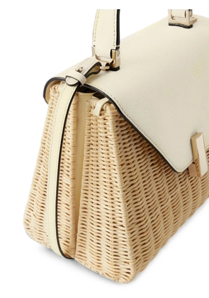 Valextra Iside leather-trim tote bag - Neutrals