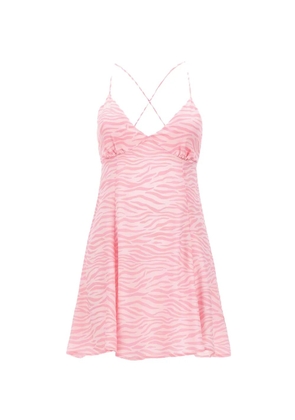 MC2 Saint Barth mini Marge zebra-print silk dress - Pink