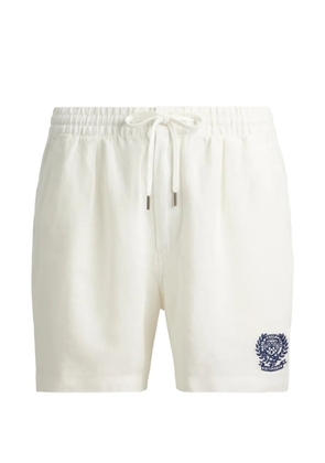 Polo Ralph Lauren x Wimbledon embroidered drawstring linen shorts - White