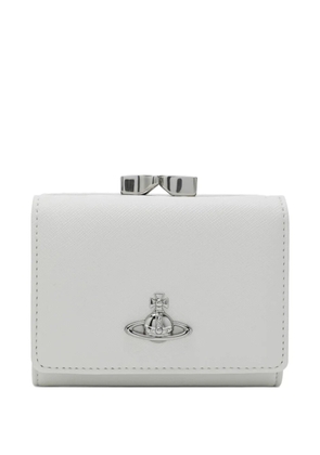 Vivienne Westwood small Orb-plaque frame wallet - White
