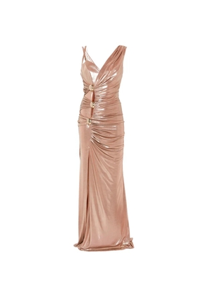 BABYLON sleveeless gathered maxi dress - Neutrals